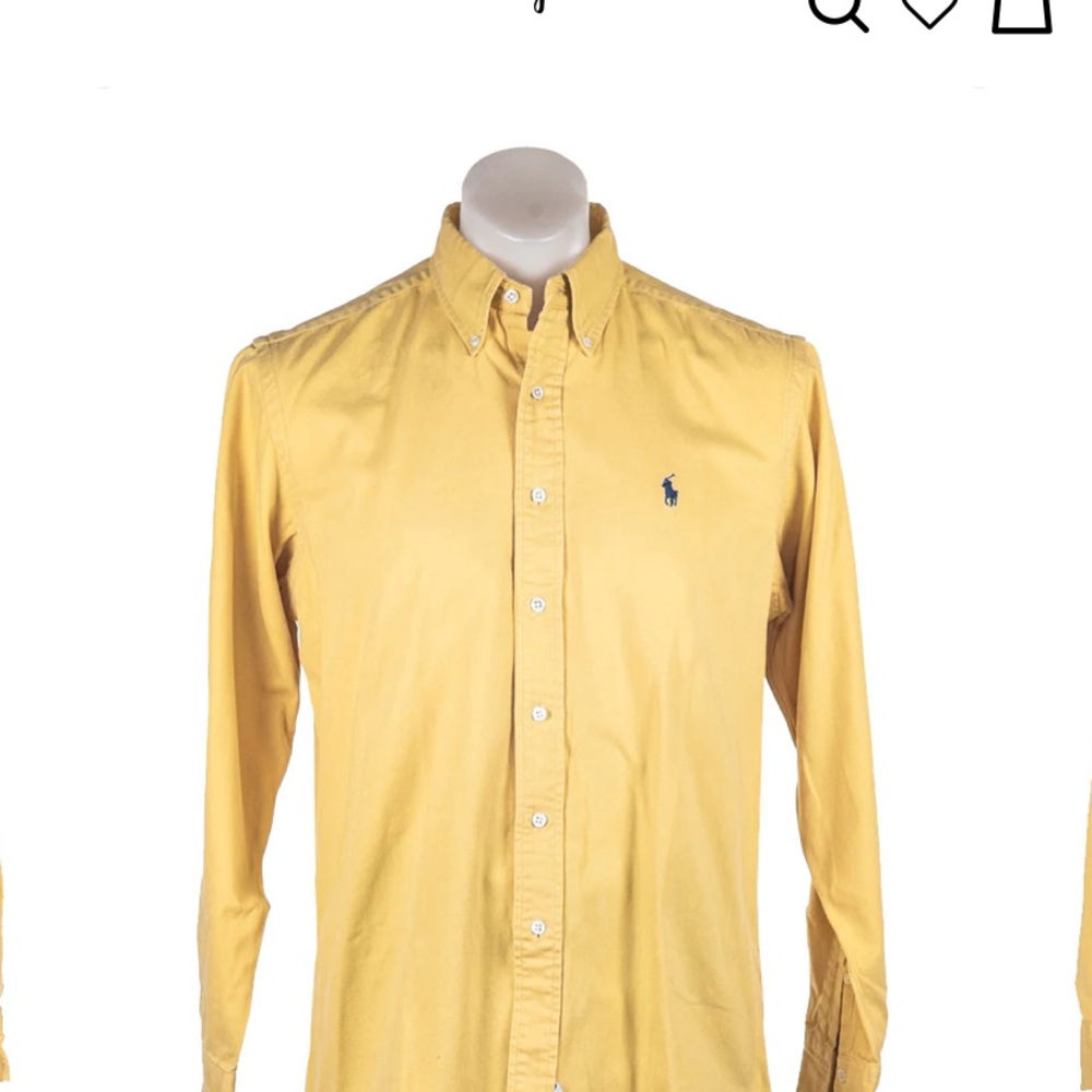 Ralph Lauren Botton Down men’s long sleeve yellow shirt size XL - Picture 2 of 9